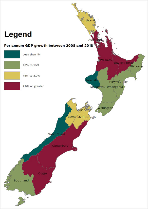 Regional Growth in GDP